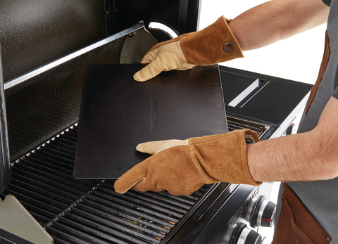 High-Heat Leather BBQ Grilling Gloves